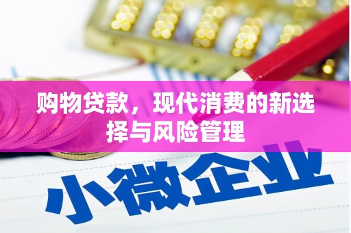 海盐购物贷款，现代消费的新选择与风险管理