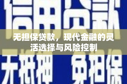 南郊无担保贷款，现代金融的灵活选择与风险控制