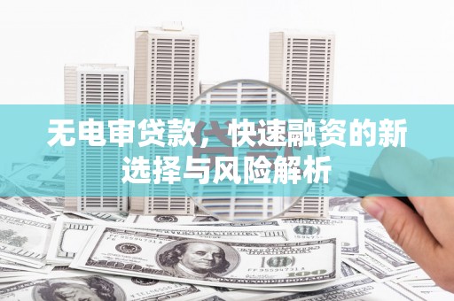 盐湖无电审贷款，快速融资的新选择与风险解析