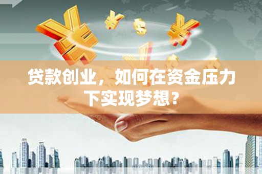 东明贷款创业，如何在资金压力下实现梦想？