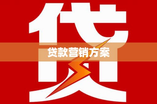 二水贷款营销方案