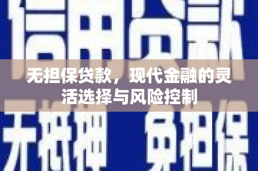 永登无担保贷款，现代金融的灵活选择与风险控制