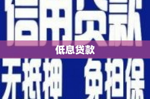 诏安低息贷款