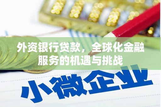 吐鲁番外资银行贷款，全球化金融服务的机遇与挑战