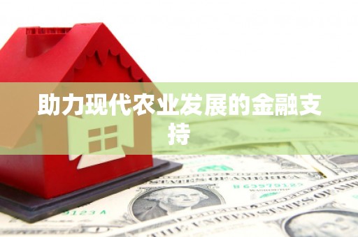 成功助力现代农业发展的金融支持