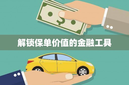 凤城解锁保单价值的金融工具