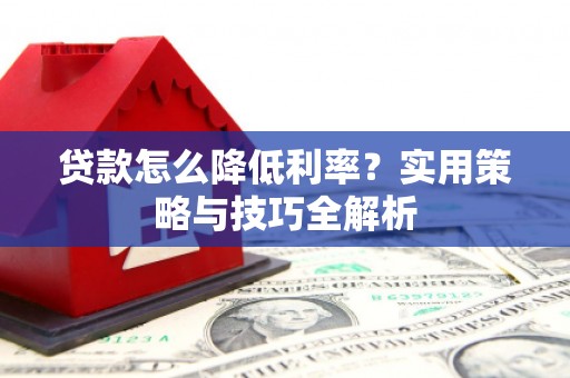 乐昌贷款怎么降低利率？实用策略与技巧全解析
